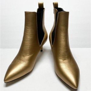 Size 11 FSJ Pointed Toe Mid Stiletto Heel Ankle Bo